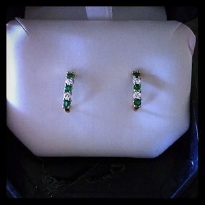 Emerald & Diamond Earrings